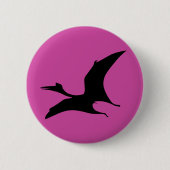 Dino Dinosauriër Jurassisch Roze Ronde Button 5,7 Cm (Voorkant)