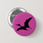 Dino Dinosauriër Jurassisch Roze Ronde Button 5,7 Cm (Voorkant /achterkant)