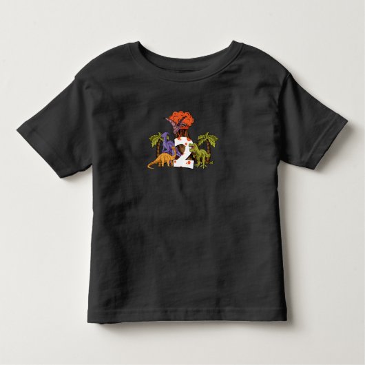 Dino Dinosaurs 2 jaar oud Kinder Shirts (Voorkant)