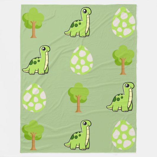 Dino Discovery Day  Fleece Deken (Voorkant)