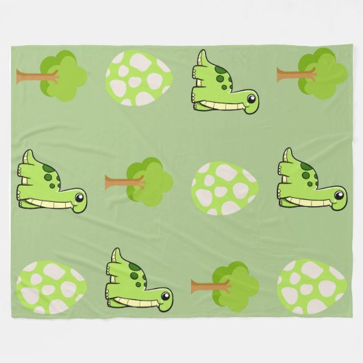 Dino Discovery Day  Fleece Deken (Voorkant (Horizontaal))