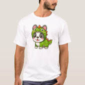 Dino-Doggo - Franse Bulldog in kostuum T-shirt (Voorkant)