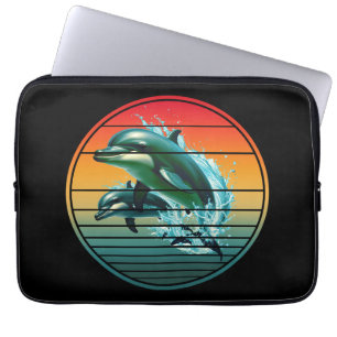 Dino Dolphijn Oceaan Zeewezen Dolfijnen Laptop Sleeve