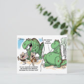 Dino Doodle Cartoon Briefkaart (Staand voorkant)