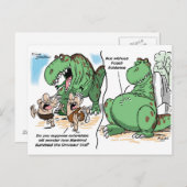 Dino Doodle Cartoon Briefkaart (Voorkant / Achterkant)