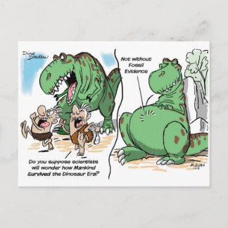 Dino Doodle Cartoon Briefkaart
