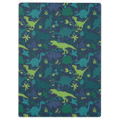 Dino Doodle Silhouettes Kinder Dinosaur Klembord (Achterkant)