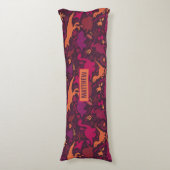 Dino Doodle Silhouettes Kinder Dinosaur Lichaamskussen (Voorkant Verticaal)