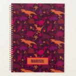 Dino Doodle Silhouettes Kinder Dinosaur Planner<br><div class="desc">Dino Doodle Silhouettes Kinder Dinosaur Persoonlijk Cute Prehistorische Pattern.</div>