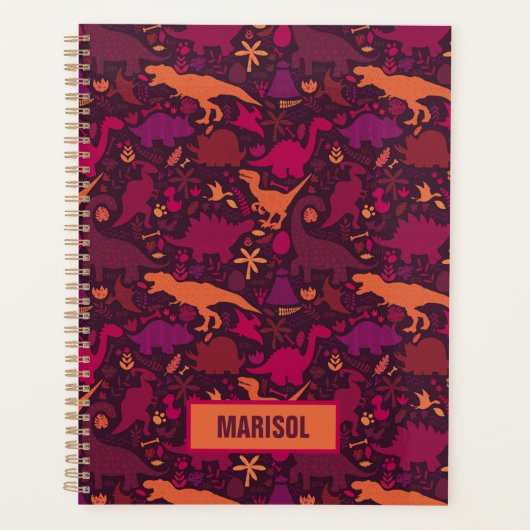 Dino Doodle Silhouettes Kinder Dinosaur Planner (Voorkant)