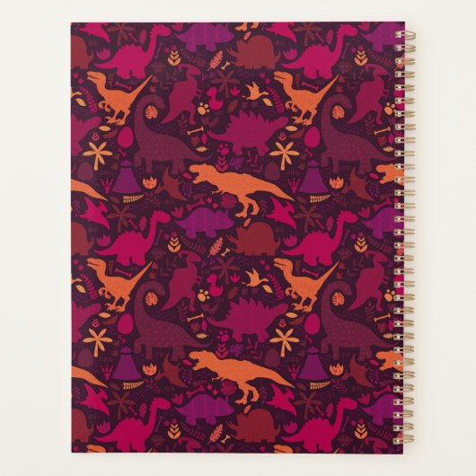 Dino Doodle Silhouettes Kinder Dinosaur Planner (Achterkant)