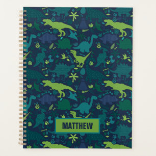 Dino Doodle Silhouettes Kinder Dinosaur Planner