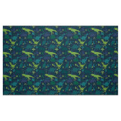 Dino Doodle Silhouettes Kinder Dinosaur Stof (Fat Quarter)
