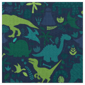 Dino Doodle Silhouettes Kinder Dinosaur Stof (Close Up)