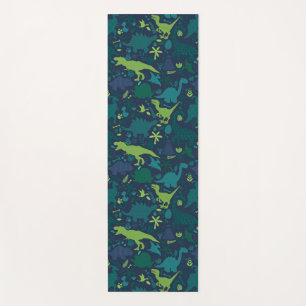 Dino Doodle Silhouettes Kinder Dinosaur Yogamat