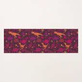 Dino Doodle Silhouettes Kinder Dinosaur Yogamat (Achterkant (horizontaal))