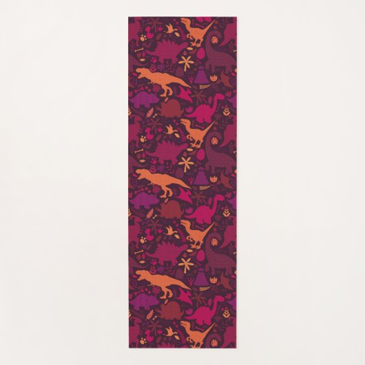 Dino Doodle Silhouettes Kinder Dinosaur Yogamat (Voorkant)