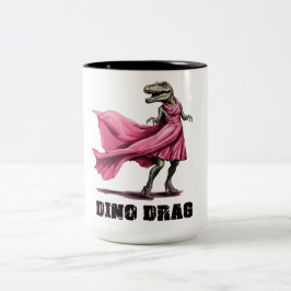Dino Drag Dinosaurus Tweekleurige Koffiemok