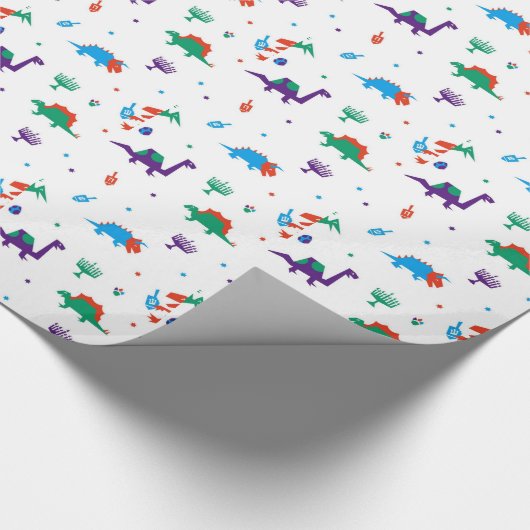 Dino Dreidels Cadeaupapier (Hoek)