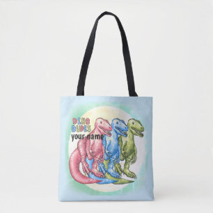 Dino Dudes Dinosaurs Boodschappentas Tote Bag
