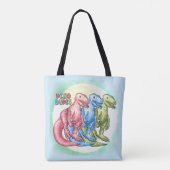 Dino Dudes Dinosaurs Boodschappentas Tote Bag (Achterkant)