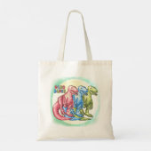 Dino Dudes Dinosaurs boodschappentas Tote Bag (Achterkant)