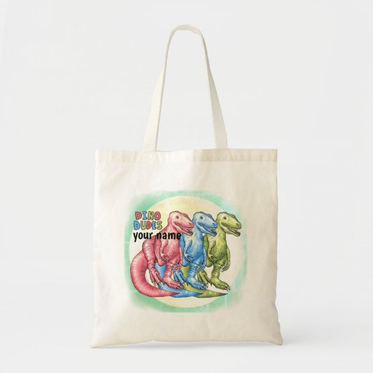 Dino Dudes Dinosaurs boodschappentas Tote Bag (Voorkant)