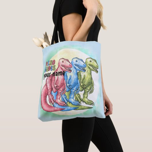 Dino Dudes Dinosaurs Canvas tas (Dichtbij)