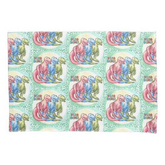 Dino Dudes Dinosaurussen kussen hoesje Kussensloop (Voorkant)