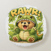 Dino Dylan Rond Kussen (Achterkant)