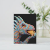 Dino eating Taco Briefkaart (Staand voorkant)