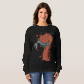 Dino eats a Fish Dinosaur Reptile Trui (Voorkant volledig)