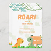 Dino Een jaar verjaardagskaart Kaart (Voorkant / Achterkant)