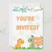 Dino Een jaar verjaardagskaart Kaart (Achterkant)