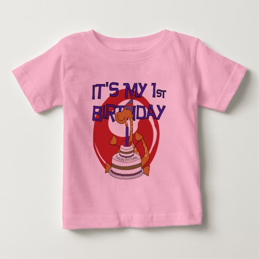 Dino Eerste Verjaardag Tshirts en geschenken (Voorkant)