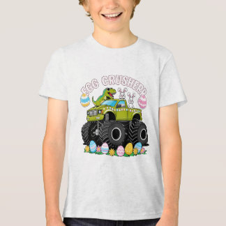 Dino Egg Crusher Monster Truck Pasen Tri-Blend Shirt