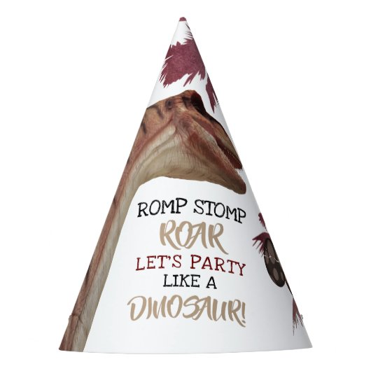 Dino Eggs, Kinderdinosaurus Verjaardagsfeest Feesthoedjes (Voorkant)