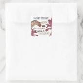 Dino Eggs, Kinderdinosaurus Verjaardagsfeest Vierkante Sticker (Tas)