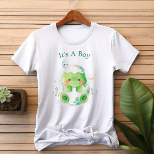 Dino-ei Schattig Het Is Een Jongen Wordt Mama T-shirt
