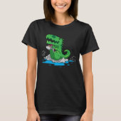 dino einhorn pool party sommer design t-shirt (Voorkant)