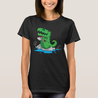 dino einhorn pool party sommer design t-shirt