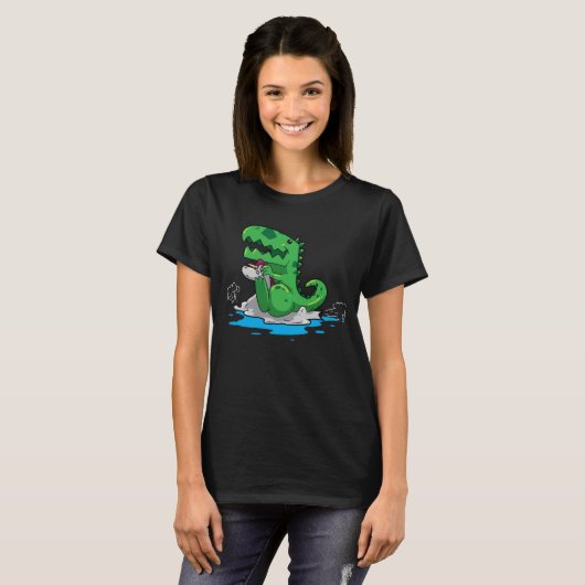dino einhorn pool party sommer design t-shirt (Voorkant volledig)