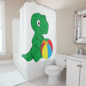Dino en bal douchegordijn (In situ)