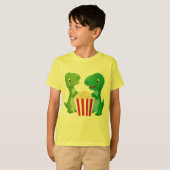 Dino en popcorn t-shirt voor kinderen (Voorkant volledig)