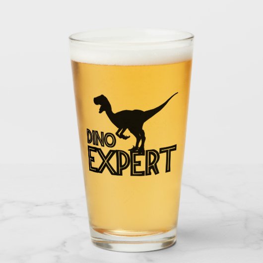 Dino Expert - Dinosaur Lovers Glas (Voorkant gevuld)