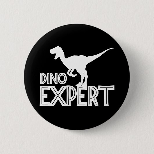 Dino Expert - Dinosaur Lovers Ronde Button 5,7 Cm (Voorkant)