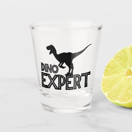 Dino Expert - Dinosaur Lovers Shot Glas (Voorkant)