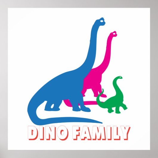 Dino-familie Poster (Voorkant)