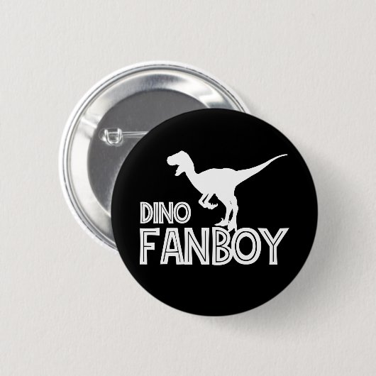 Dino Fanboy - Dinosaur Lover Ronde Button 5,7 Cm (Voorkant /achterkant)