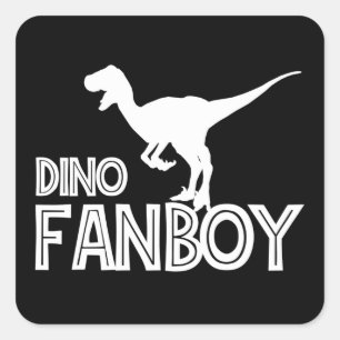 Dino Fanboy - Dinosaur Lover Vierkante Sticker